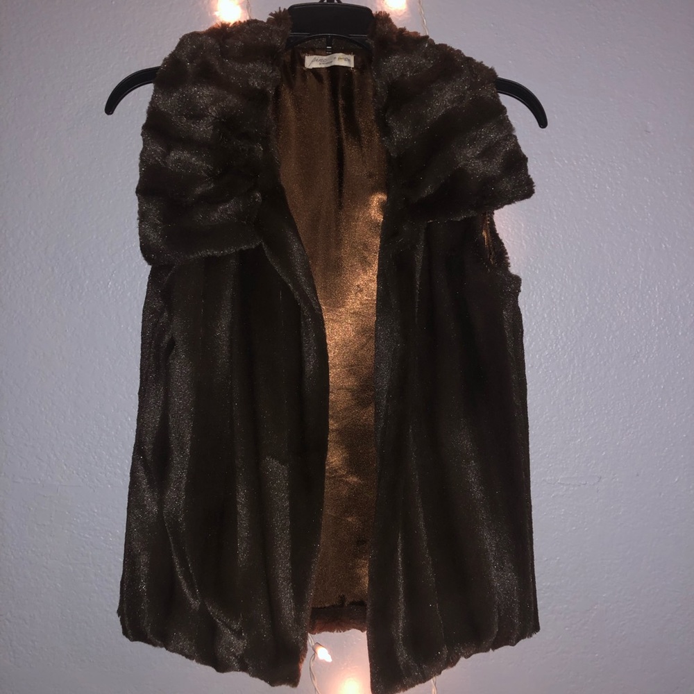 Brown Faux Fur Vest
